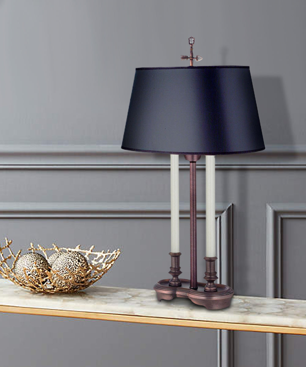 28"H 3-Way Desk Lamp Antique Old Bronze