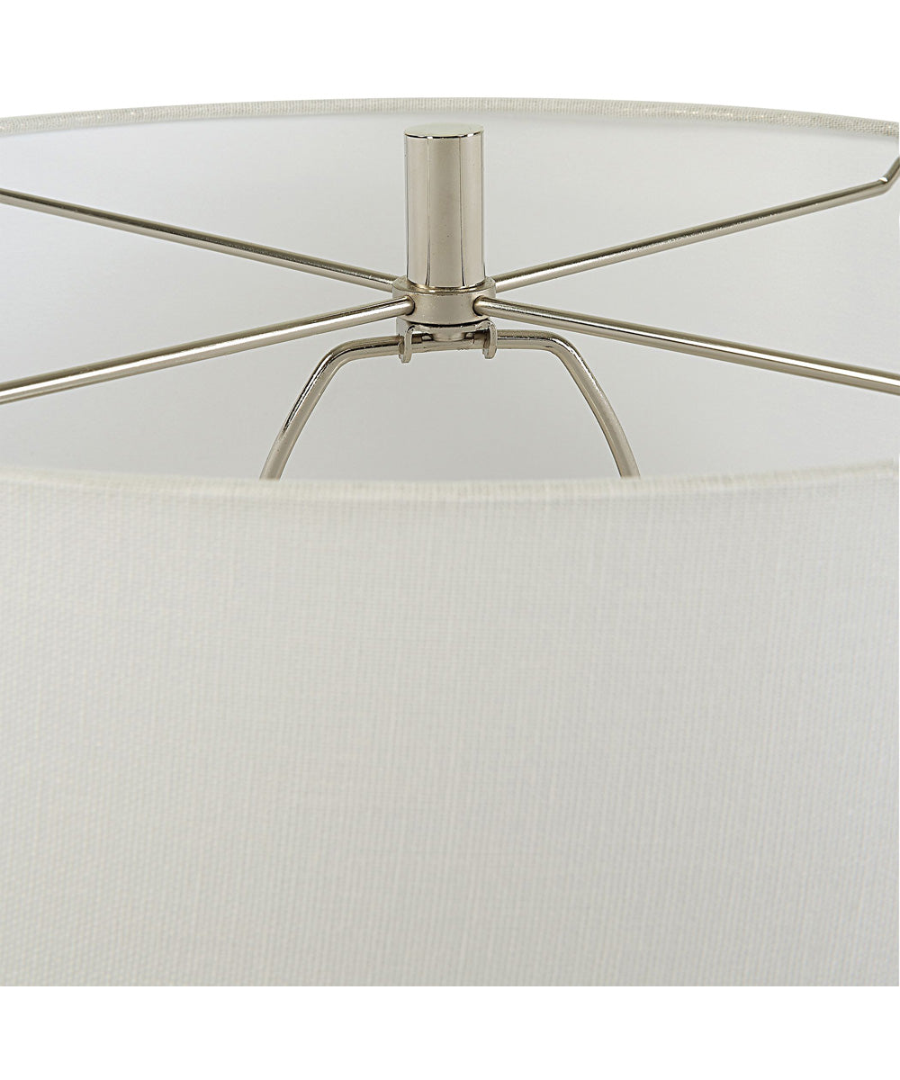 Twisted Swirl White Table Lamp