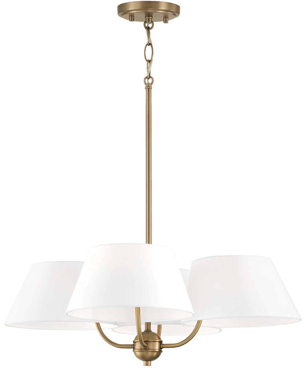 Welsley 4-Light Chandelier Aged Brass