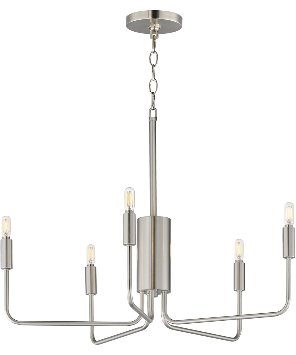 Abner 5-Light Chandelier Satin Nickel