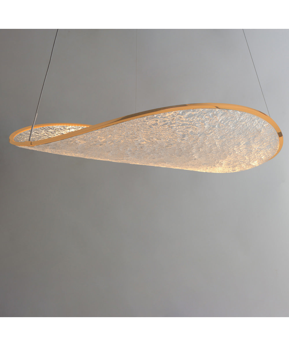 Moonscapes Single LED Pendant Brushed Champagne