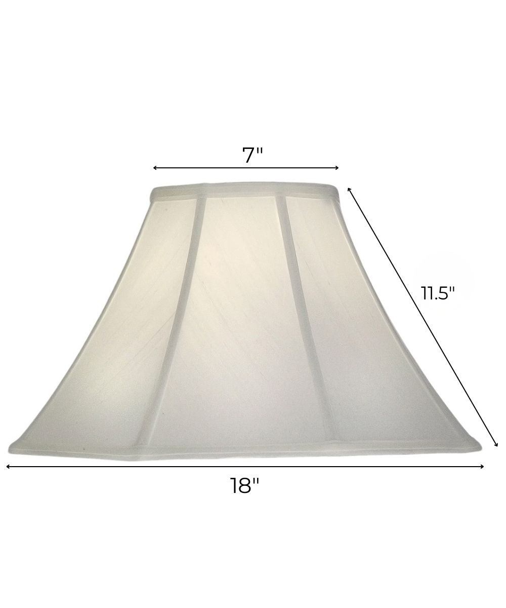 7x18x11.5 Off White Silk Shantung Bell Softback Lampshade