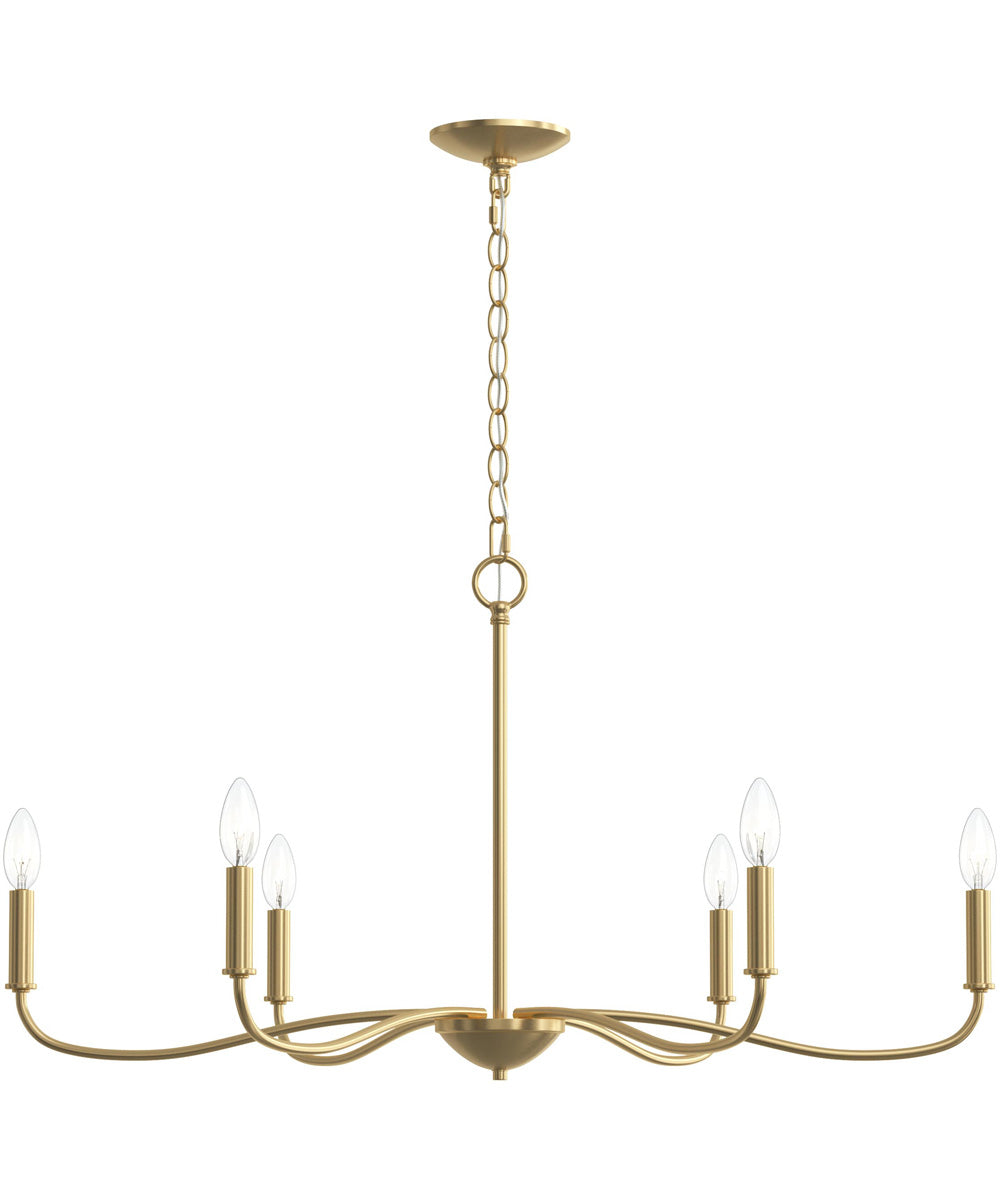 Ilia 6-Light Large Chandelier Brushed Gold