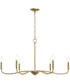 Ilia 6-Light Large Chandelier Brushed Gold
