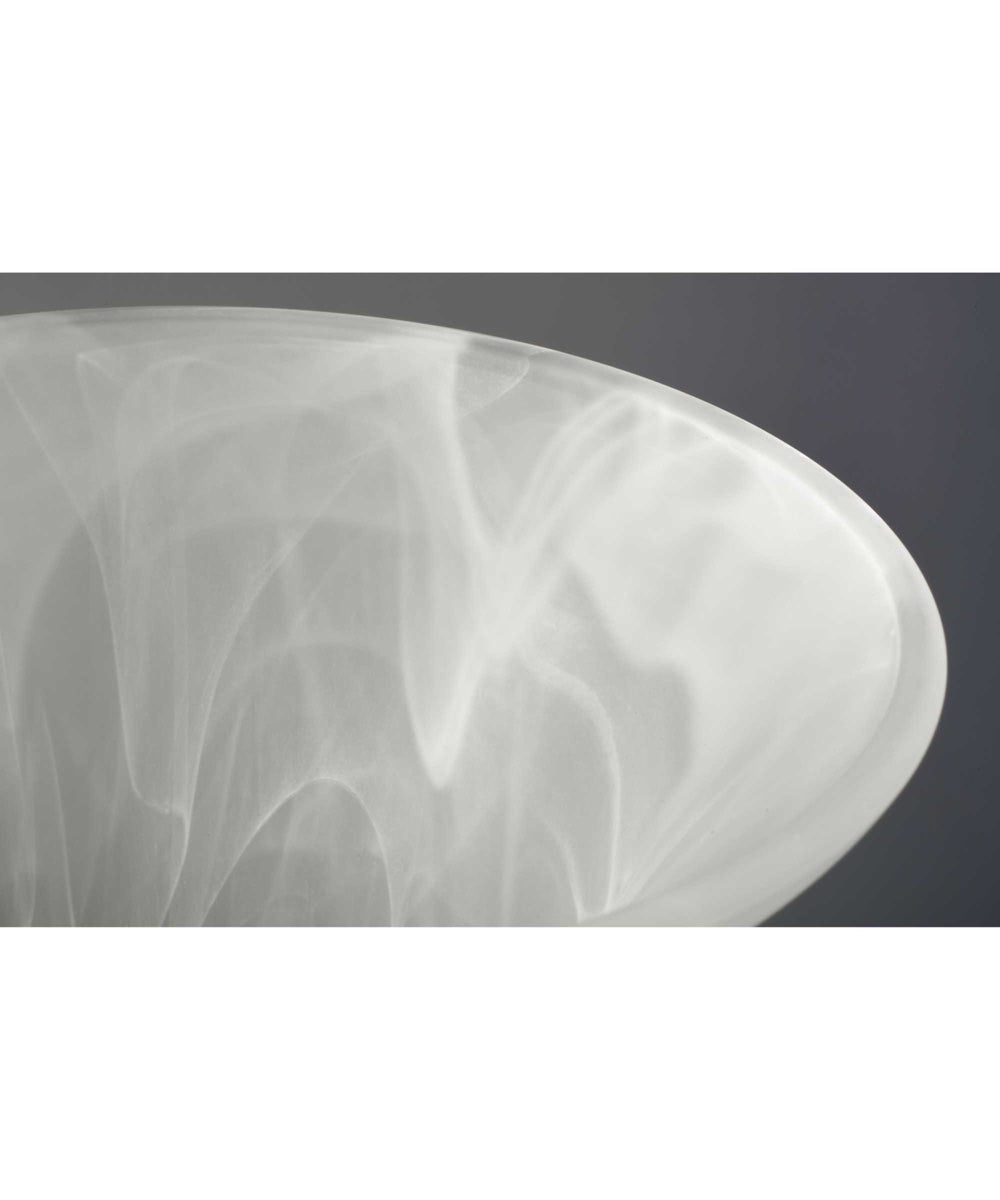 OPEN BOX Bedford 3-Light Etched Alabaster Glass Traditional Bath Vanity Light Brushed Nickel