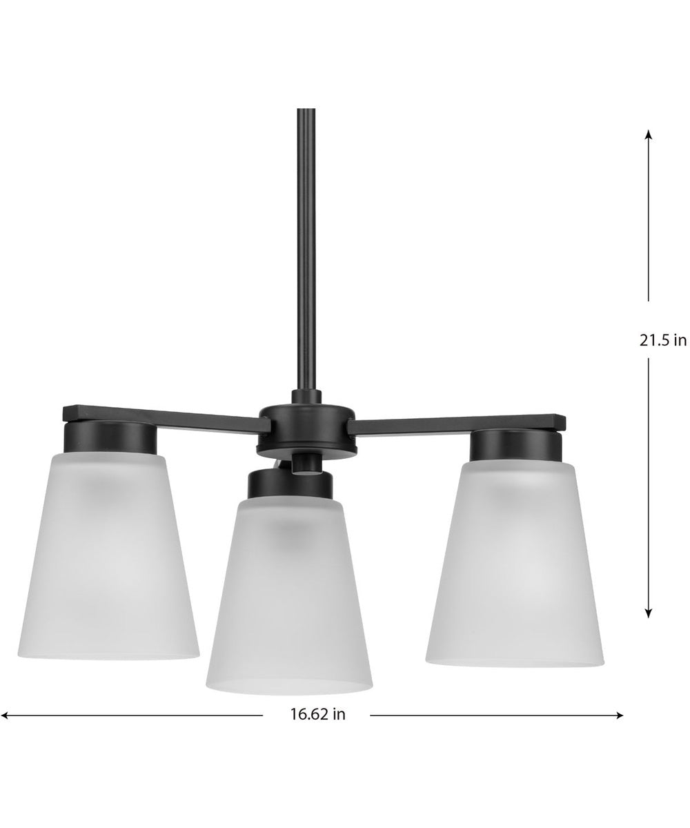 Tanner 3-Light Chandelier Matte Black