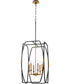 Bishop 6-light Pendant Matte Black|Brushed Brass