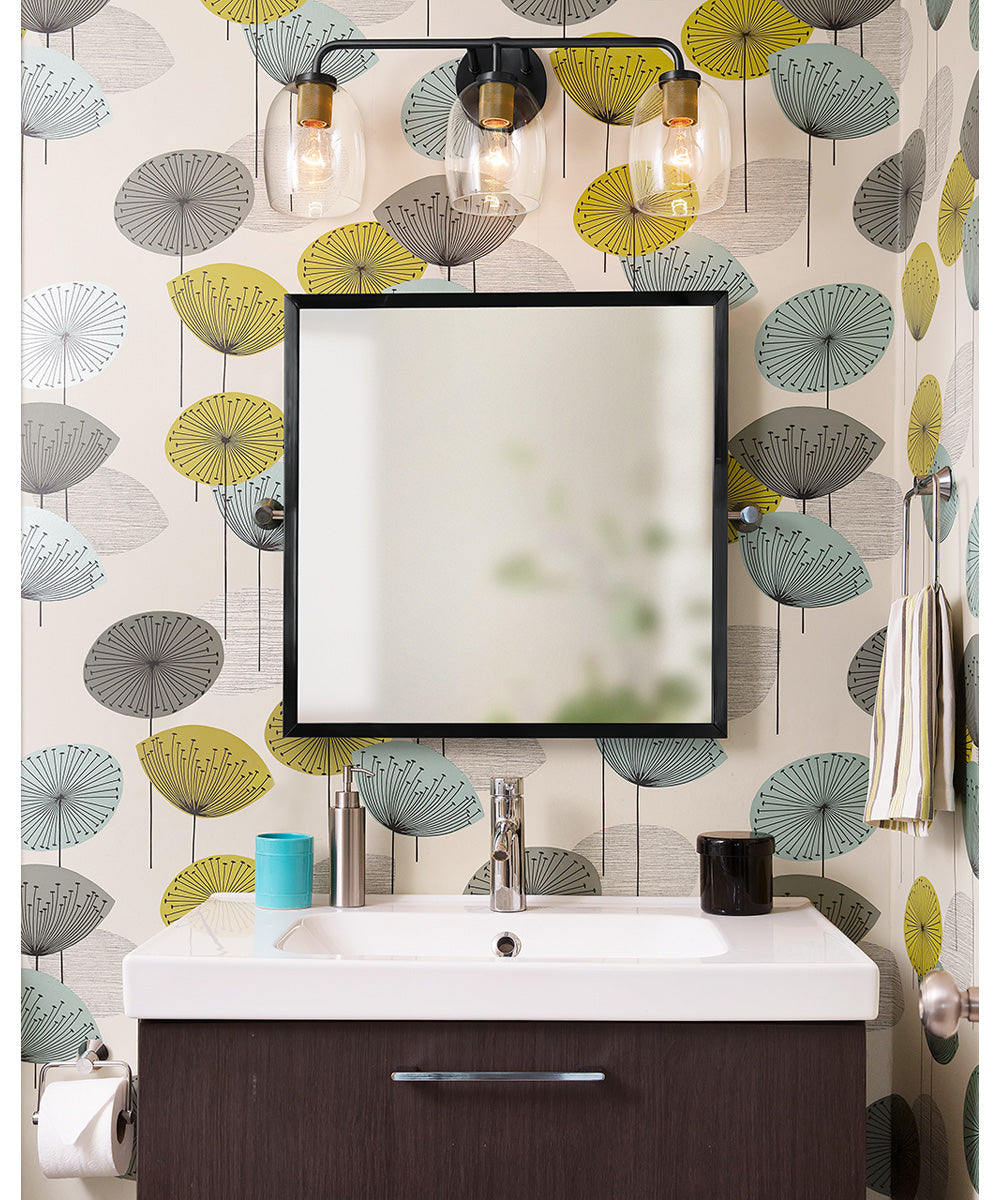 Percy 3-Light Medium Three Light Vanity in Black