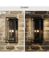 Shaw 25 inch 1 Light Outdoor Wall Light with Clear Glass Textured Black