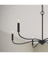 Ilia 6-Light Large Chandelier Matte Black