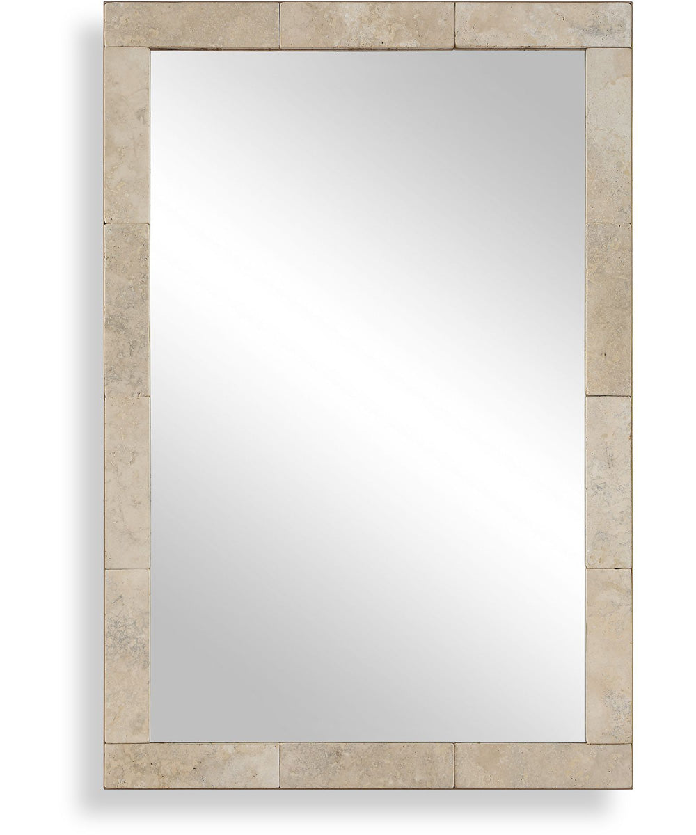 Pave Rectangular Travertine Mirror