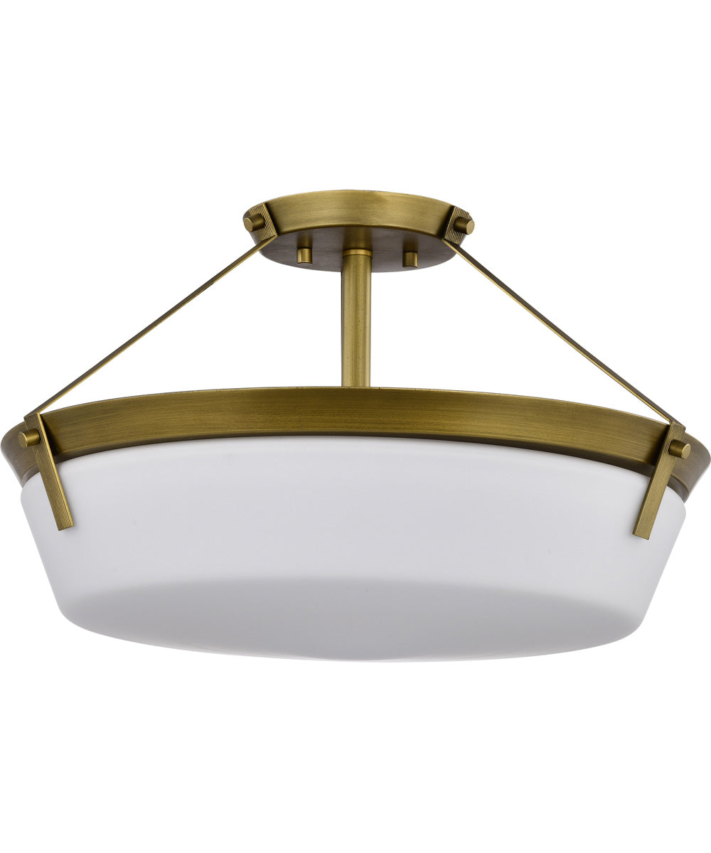 Rowen 4-Light Close-to-Ceiling Natural Brass
