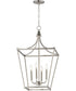 Clifton 4-Light Pendant Satin Nickel