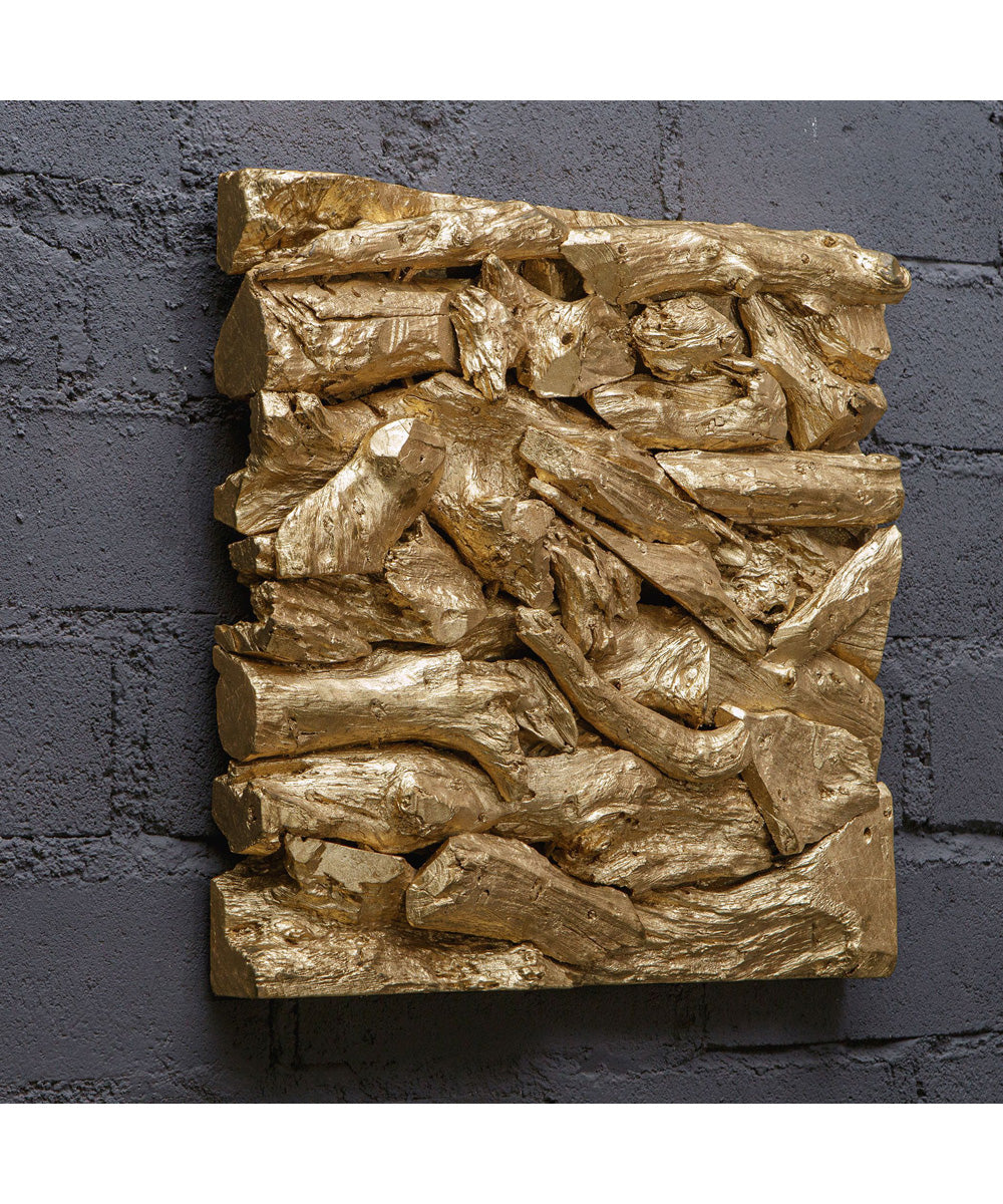 Rio Gold Wood Wall Décor