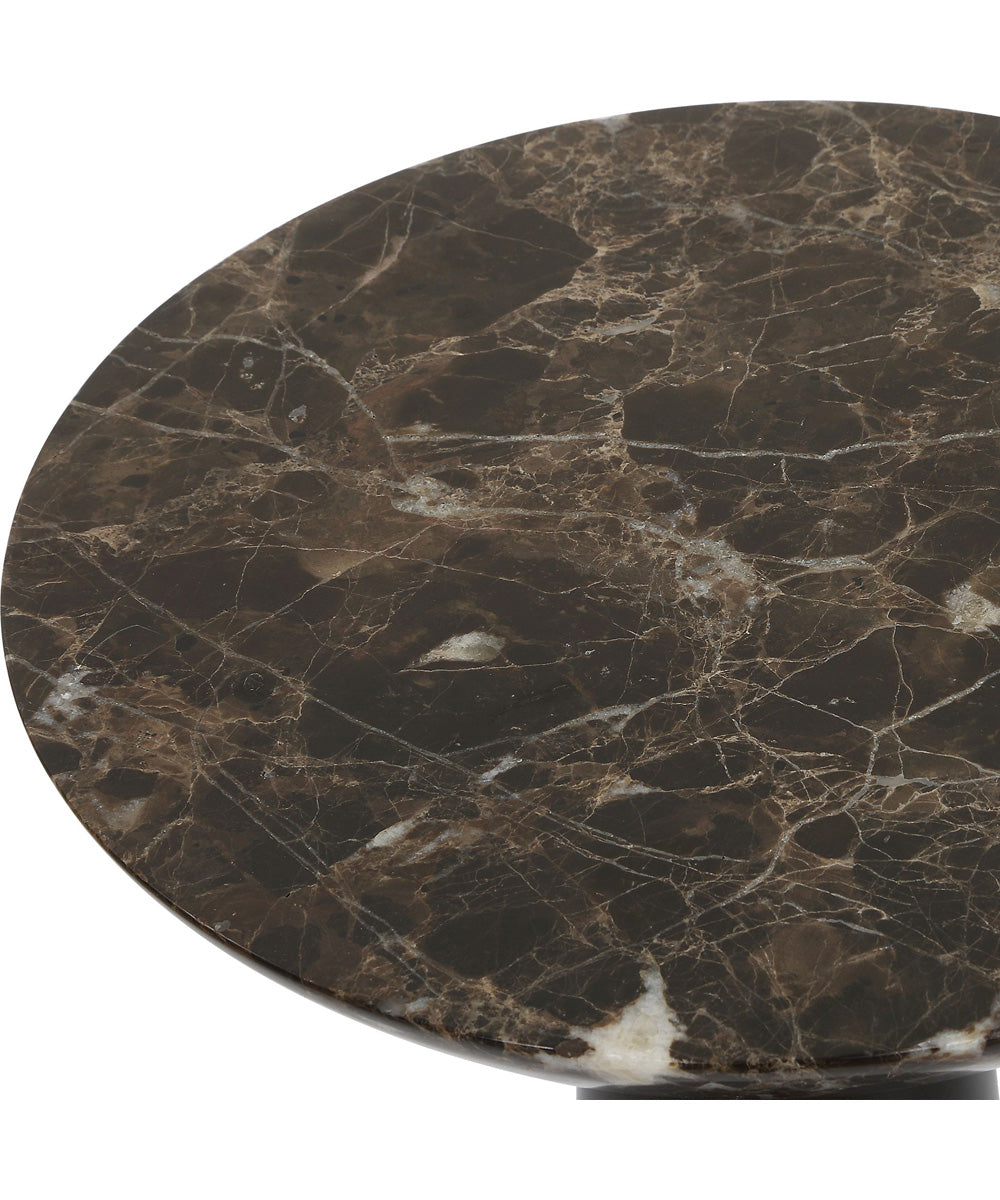 Hastings Brown Marble Accent Table