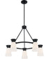 27"W Caleta 5-Light Chandelier Black