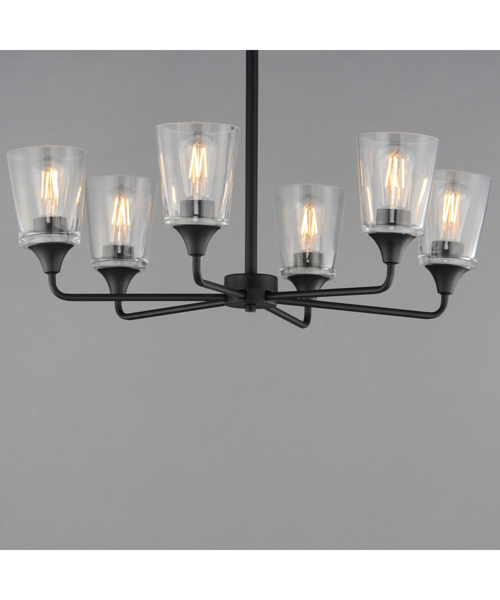 Hudson 6-Light Chandelier Black