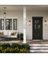 Kagen Extra Large Outdoor Wall Light with Clear Glass Panels Matte Black