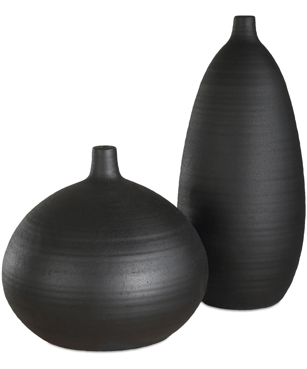 Bower Black Vases Set of 2