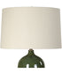 Ceramic Table Lamp with Emerald Green Glaze