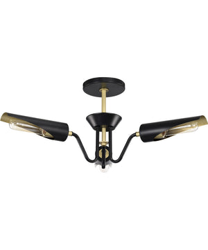 Marc 3-Light Chandelier Matte Black