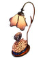 Poelking Swan 23 Inch  Tall Handmade Tiffany Accent Lamp With Lighted Base