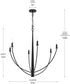 Jheni 6-Light Large Chandelier Matte Black