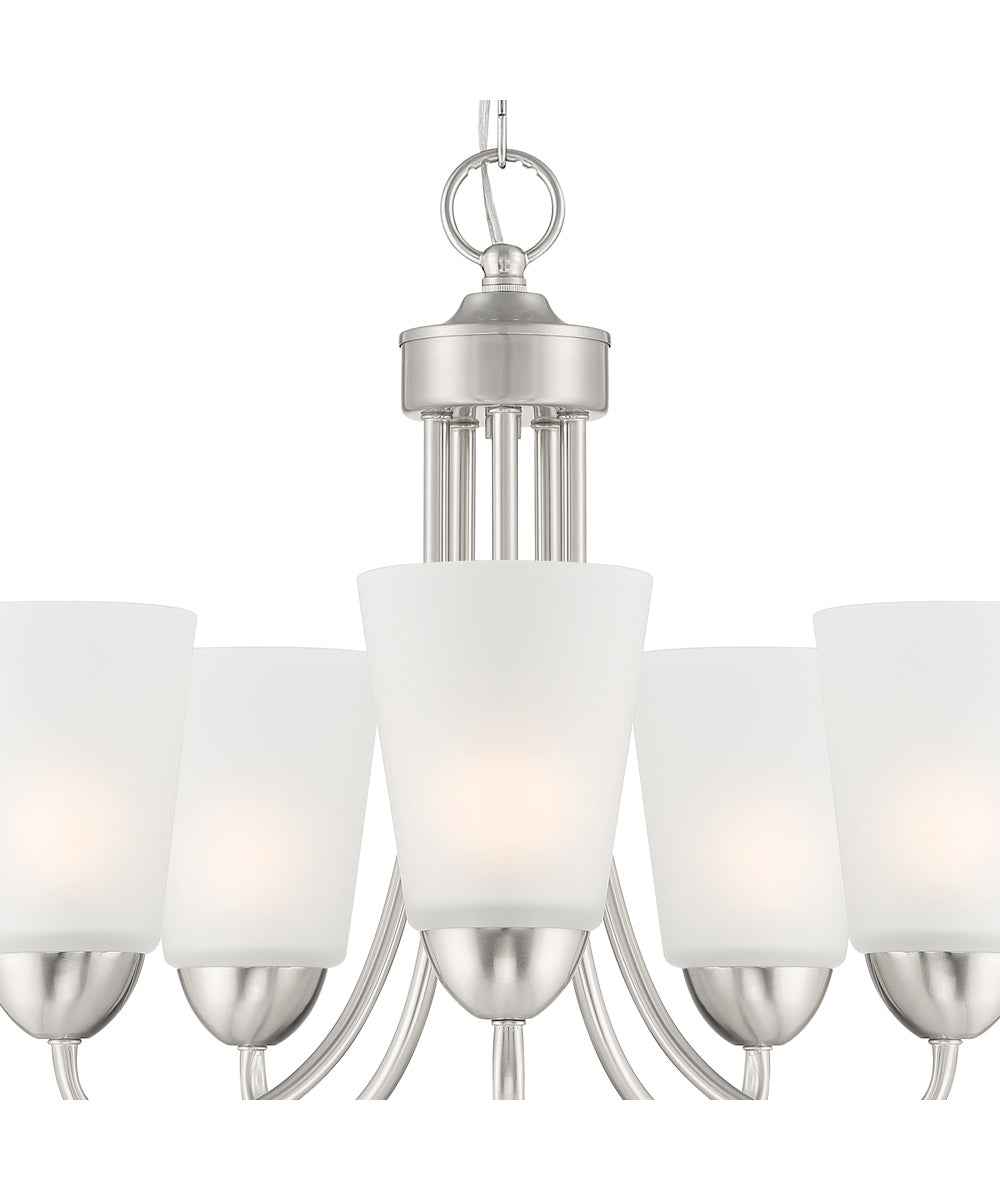 Malone 5 Light Chandelier Brushed Nickel