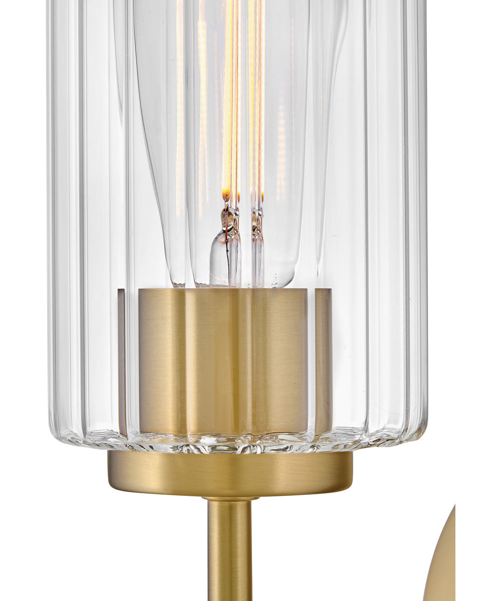 Leta 1-Light Medium Single Light Sconce in Lacquered Brass