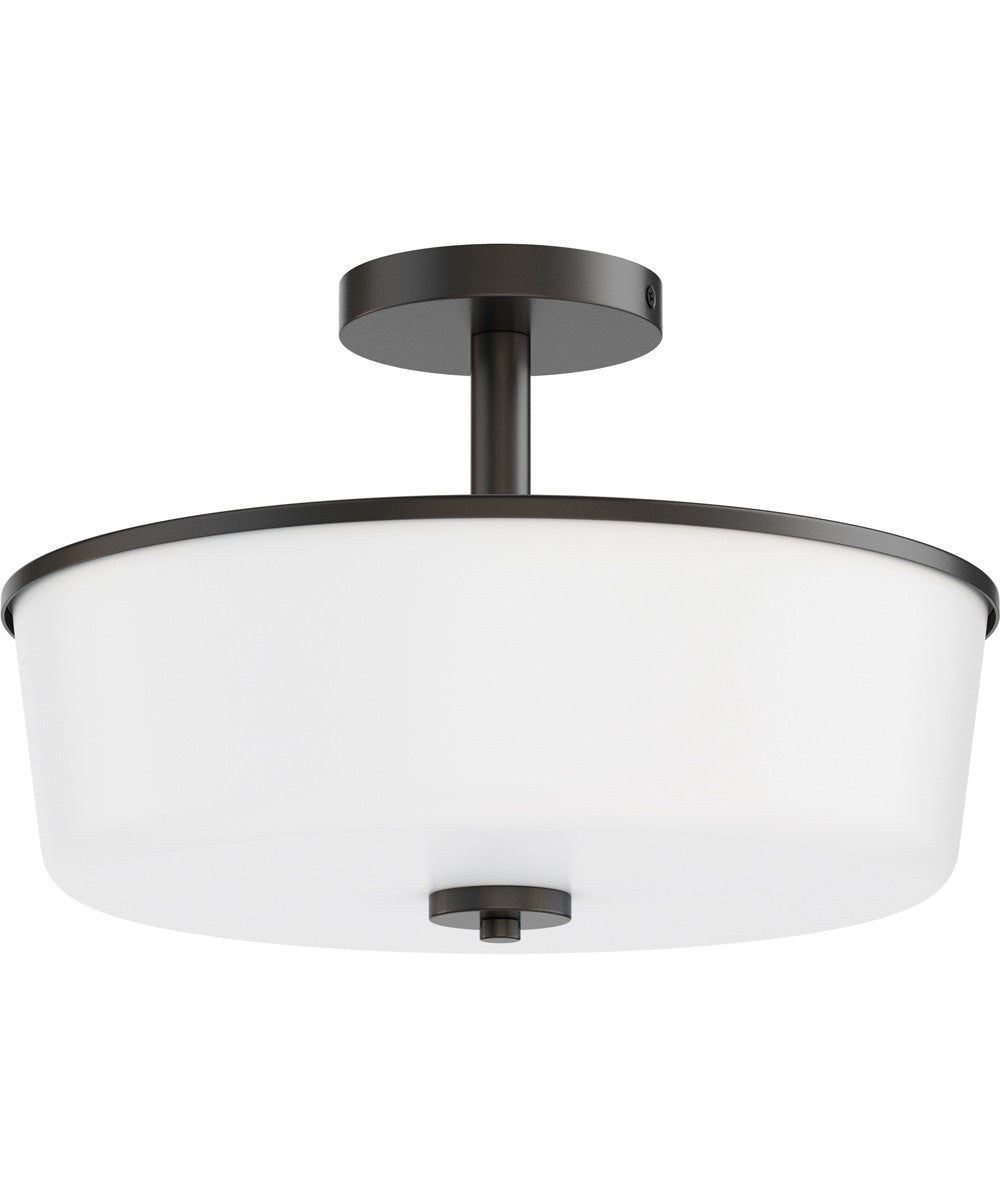 Fuller 3-Light Semi Flush/Pendant Convertible Black