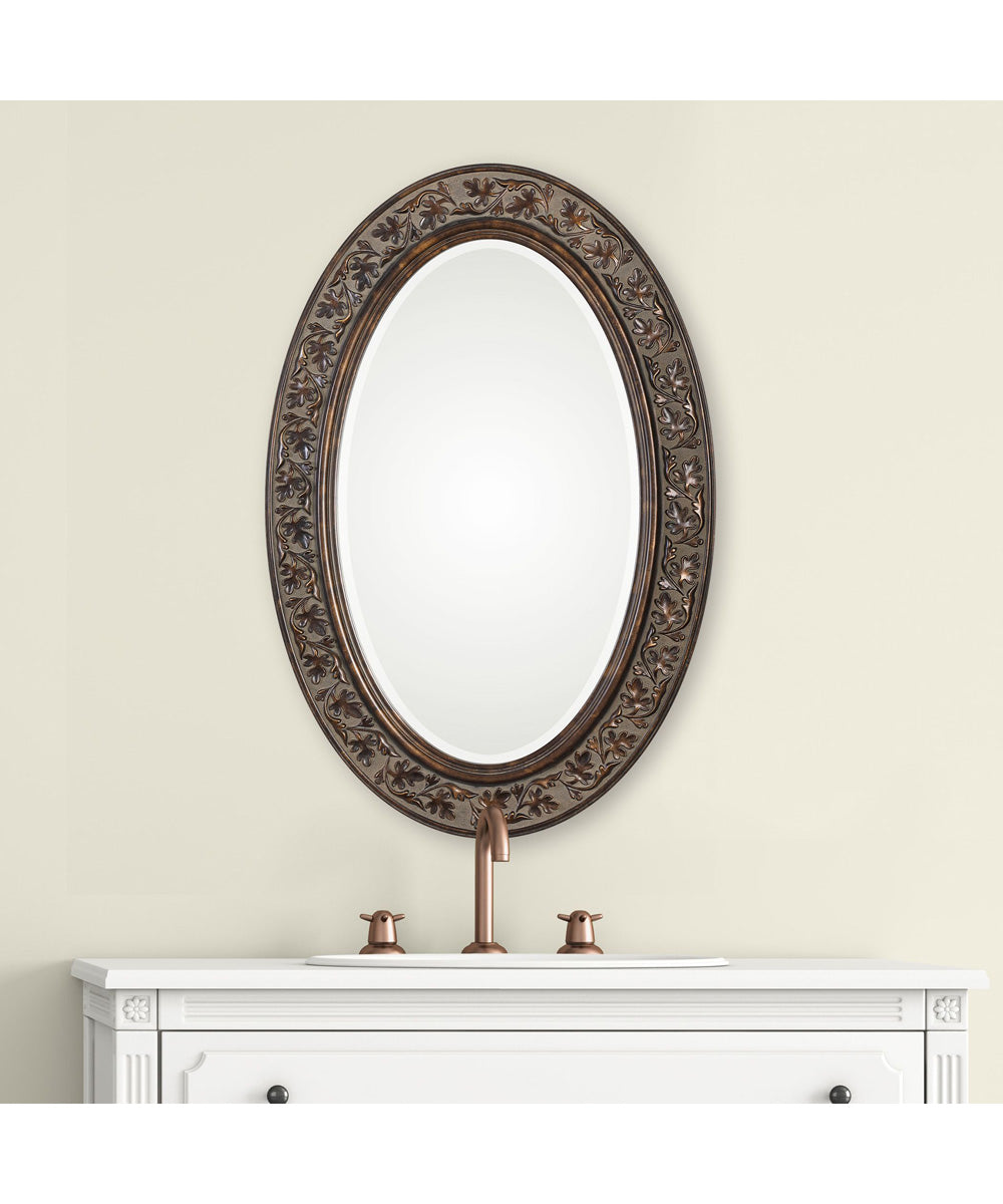 23x34" Wall Mirror Dark Bronze with Antique Gold
