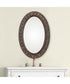 23x34" Wall Mirror Dark Bronze with Antique Gold