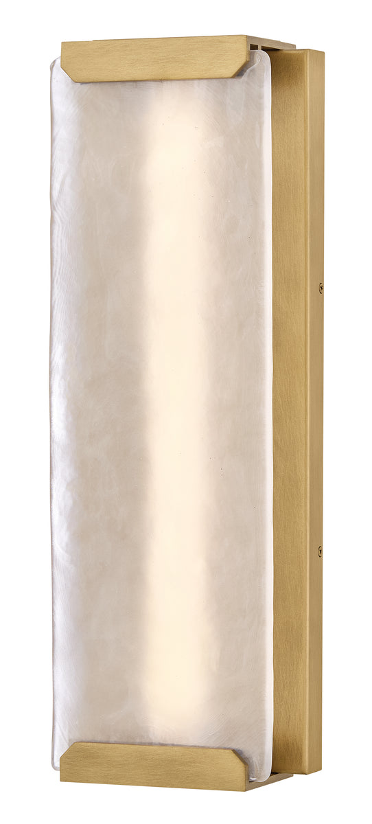 Zayde LED-Light Large Wall Mount Lantern in Heritage Brass