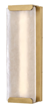 Zayde LED-Light Large Wall Mount Lantern in Heritage Brass