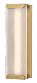 Zayde LED-Light Large Wall Mount Lantern in Heritage Brass