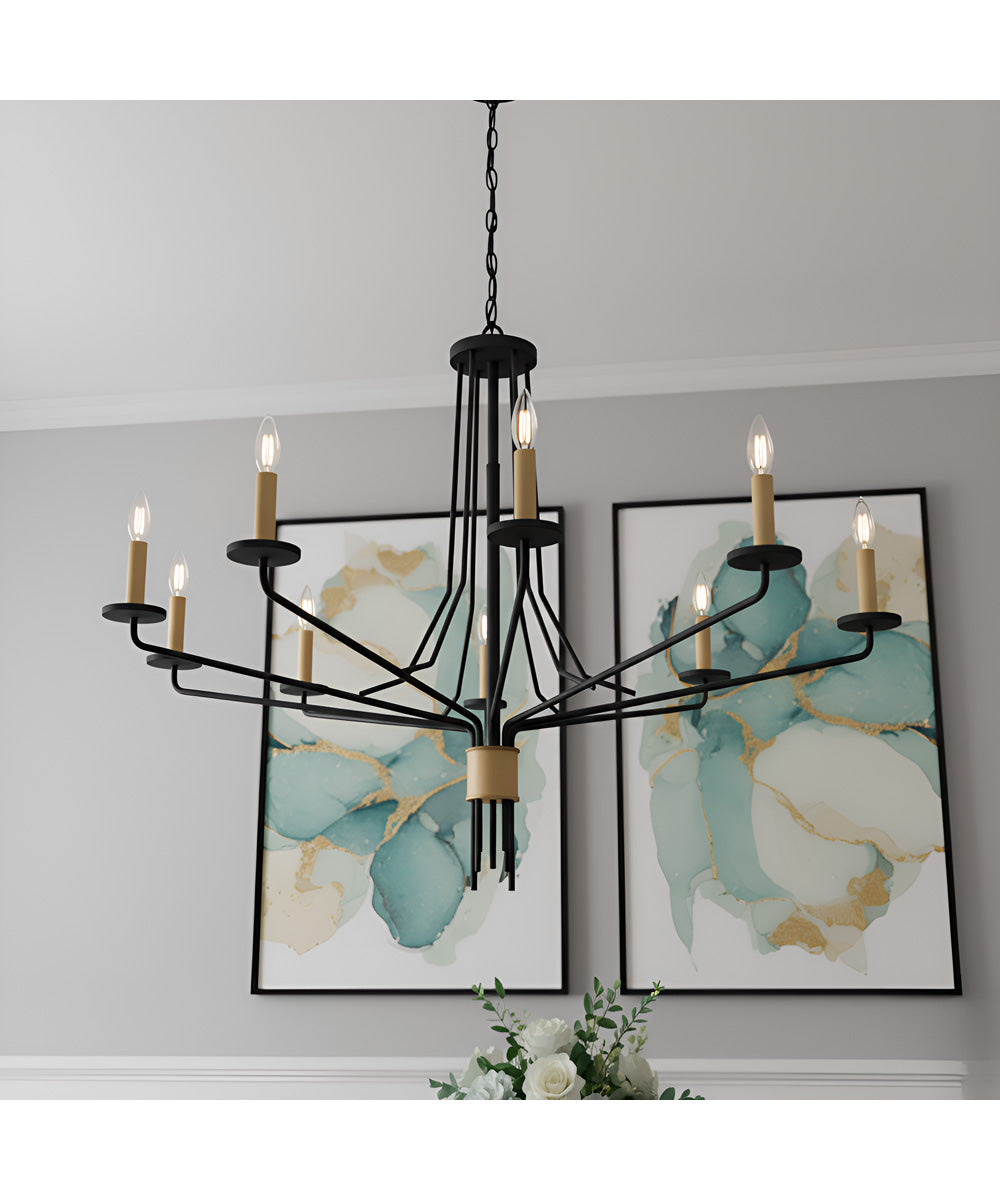 Alexander 8-light Chandelier Matte Black
