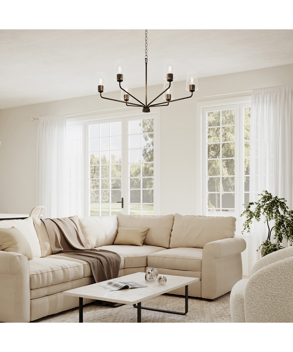 Celino 6-Light Large Chandelier Black