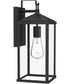 Cantley Large Outdoor Wall Lantern with Clear Glass Panels Matte Black