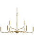 Ilia 9-Light Two-Tier Chandelier Brushed Gold