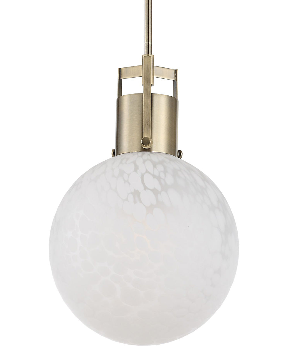 Huch 1 Light White Glass Pendant