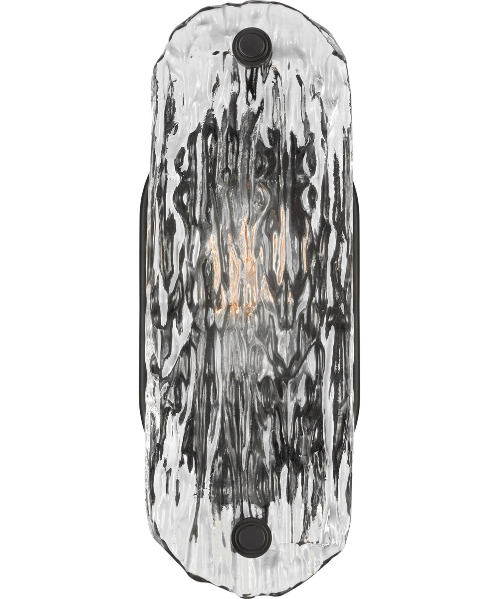 Glacier 1-Light Vanity & Wall Matte Black