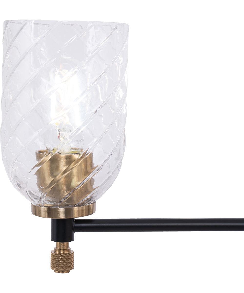 Council 5-Light Lighting Flat Black/Satin Brass