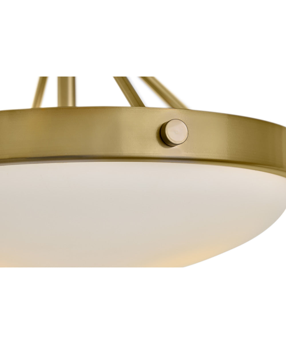 Gus 3-Light Medium Semi-Flush Mount in Gold