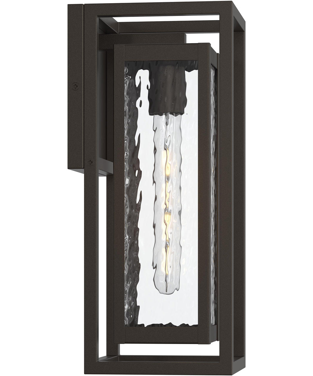 Shaw 15 inch 1 Light Outdoor Wall Light with Clear Glass Antique Bronze