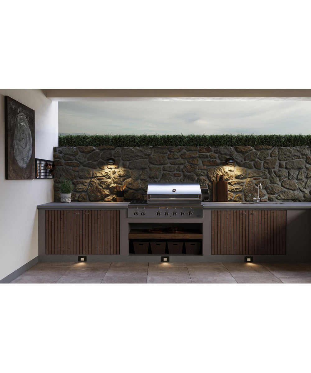 LED Indoor/Outdoor Integrated LED Wall or Step Light with Photocell Antique Bronze