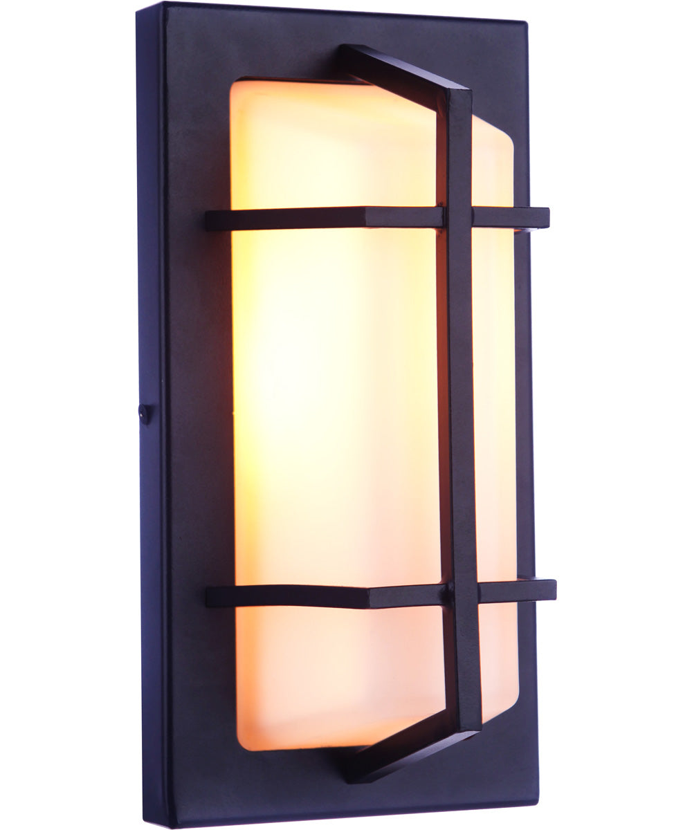 Bulkhead Rectangular 1-Light Outdoor Lighting Textured Black