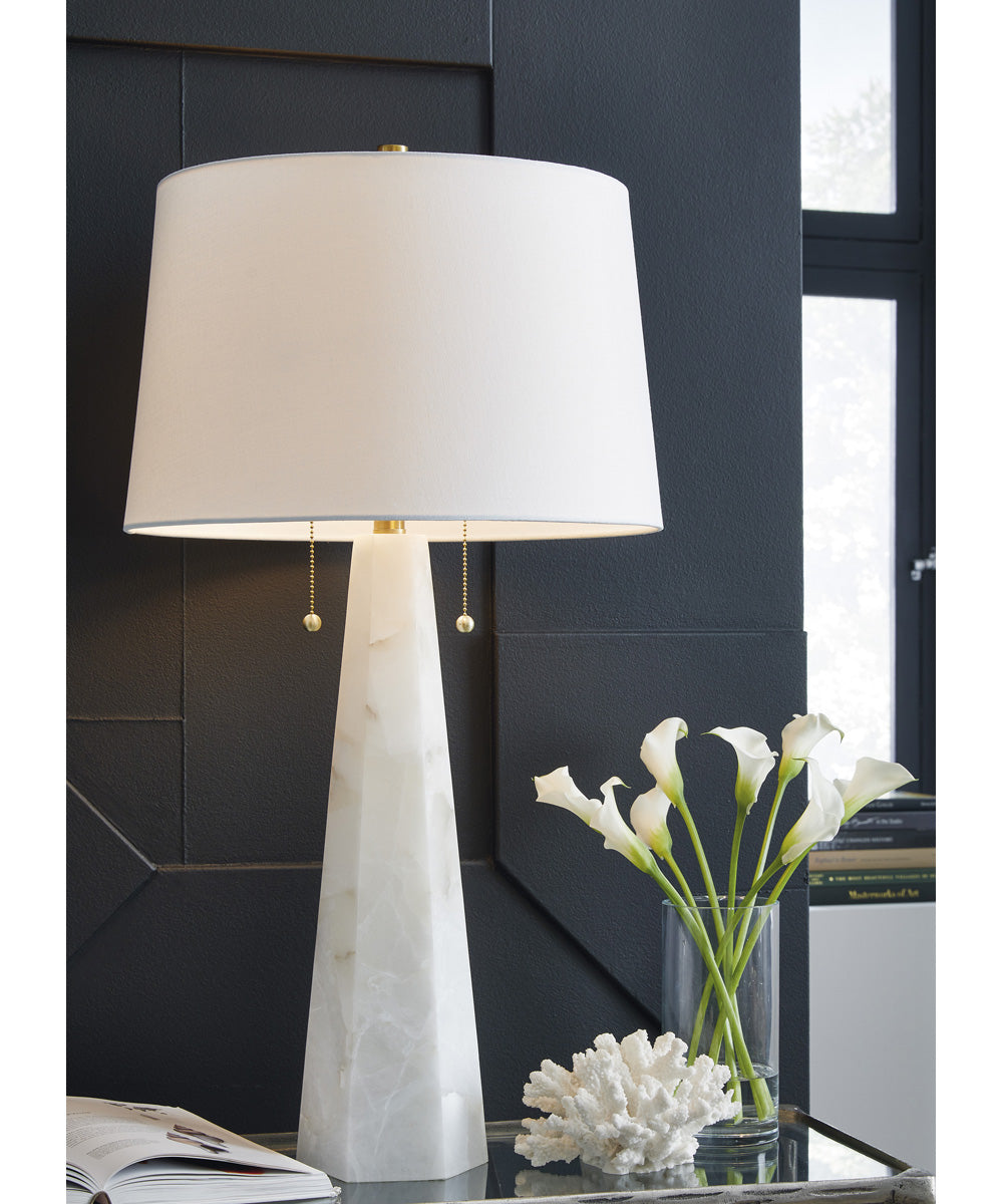 Laurellen Alabaster Table Lamp White