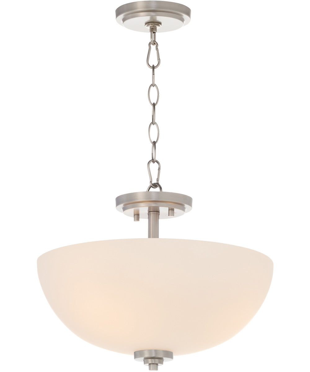 Adams 3-light Dual Mount Light Fixture Satin Nickel