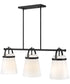 Tori 1-Light Large Three Light Linear Chandelier in Black