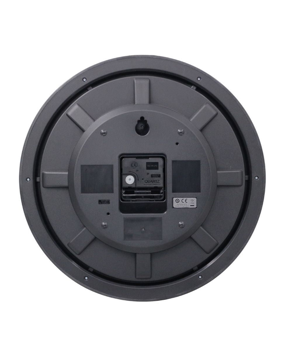 OPEN BOX Office Wall Clock Yori Silver Glass Cover